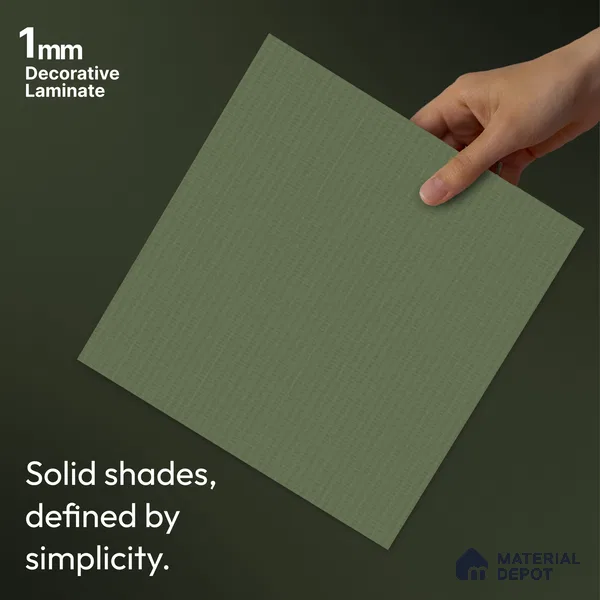 Green Fabric Look LM 24406  8 ft x 4 ft Texture Finish Decorative Laminate - 1 mm | Suitable for TV Unit, Wardrobe, Kitchen Cabinets