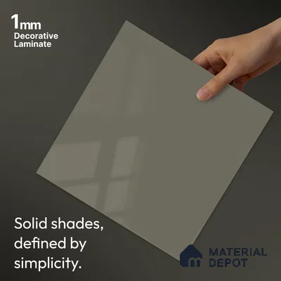 Deep Olive Green Solid Colors Look LM 24451  8 ft x 4 ft High Gloss Finish Decorative Laminate - 1 mm | Suitable for Living Room, Kitchen, Office