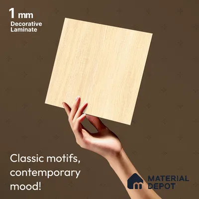Wooden Look LM 14834 Negal Ashwood 8 ft x 4 ft Texture Finish Decorative Laminate - 1 mm | Suitable for TV Unit, Wardrobe, Kitchen Cabinets