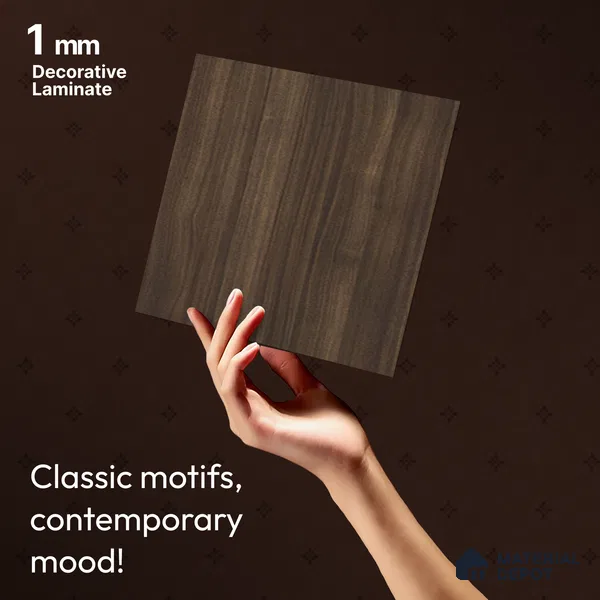 Wooden look LM 23963 Black Pine 8 ft x 4 ft Texture Finish Decorative Laminate - 1 mm | Suitable for Living room,TV Unit, Highlighter Wall, Wardrobe, Feature Wall