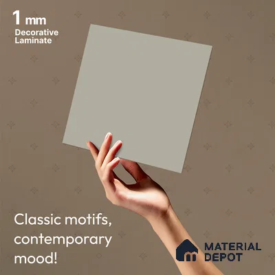 Light Beige Solid Colors look LM 23964 Frosted Glow  8 ft x 4 ft Matte Finish Decorative Laminate - 1 mm | Suitable for Living Room, Kitchen, Office