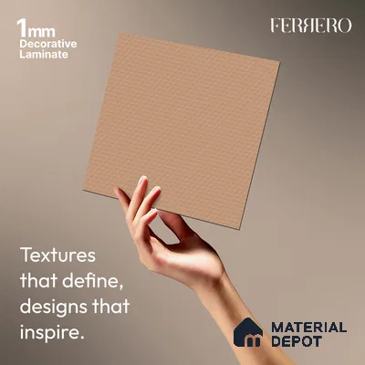 Orange Abstract look Ferrero 1E234 HCO Blush Pink 8 ft x 4 ft Honey Comb Finish Decorative Laminate - 1 mm | Matching E3 Edgeband Code - (1060)