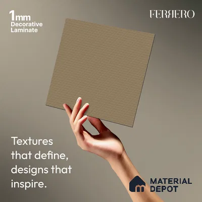 Beige Abstract look Ferrero 1E246 HCO Warm Taupe Beige 8 ft x 4 ft Honey Comb Finish Decorative Laminate - 1 mm | Matching E3 Edgeband Code - (1046)