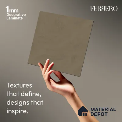 Grey Wave look Ferrero 1E232 PO Marble Sand Beige 8 ft x 4 ft Pomel Finish Decorative Laminate - 1 mm | Matching E3 Edgeband Code - (1052)