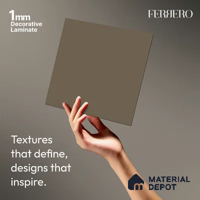 Brown Abstract look Ferrero 1E211 KK Sand Beige 8 ft x 4 ft Kabaark Finish Decorative Laminate - 1 mm | Matching E3 Edgeband Code - (1113)