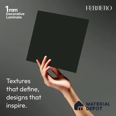 Green Abstract look Ferrero 1E209 KK Deep Olive Green 8 ft x 4 ft Kabaark Finish Decorative Laminate - 1 mm | Matching E3 Edgeband Code - (1059)