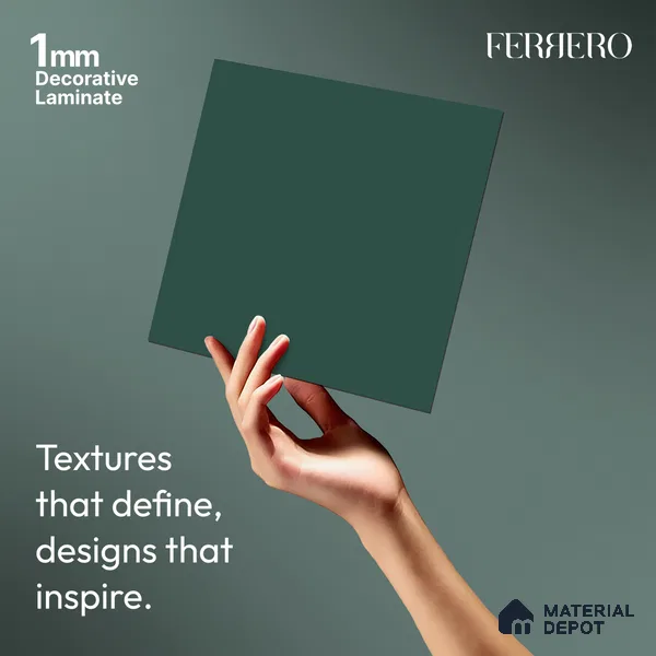 Blue Solid Colors look Ferrero 1E237 SMT Sage Teal Blue 8 ft x 4 ft Satin Matt Finish Decorative Laminate - 1 mm | Suitable for Living Room, Kitchen, Office | Matching Prism Edgeband Code - (10173)