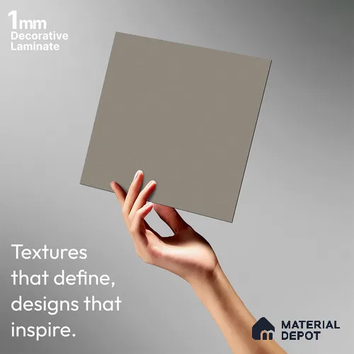 Chrome Grey Textured Solid Look P 5 911 8 ft x 4 ft Texture Finish Decorative Laminate - 1 mm | Suitable for TV Unit, Wardrobe, Kitchen Cabinets