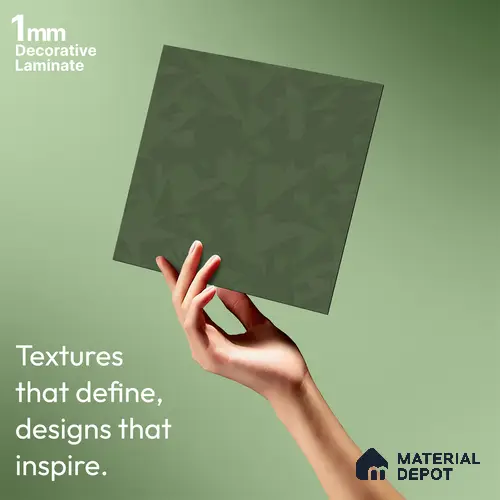 Parrot Green Patterned Look WP 15 949 8 ft x 4 ft Texture Finish Decorative Laminate - 1 mm | Suitable for Bedroom, TV Unit, Wardrobe