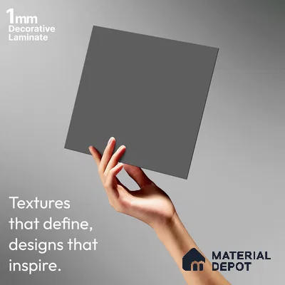 Storm Grey Solid Colors Look SMT 907 8 ft x 4 ft Super Matte Finish Decorative Laminate - 1 mm | Suitable for Living Room, Kitchen, Office