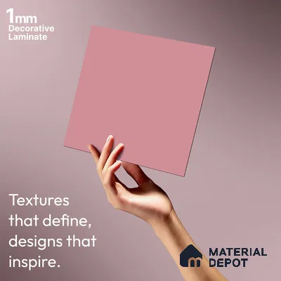 Rosewood Pink Solid Colors Look SMT 909 8 ft x 4 ft Super Matte Finish Decorative Laminate - 1 mm | Suitable for Living Room, Kitchen, Office