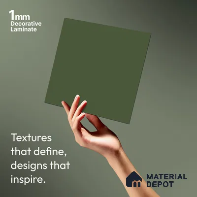 Parrot Green Solid Colors Look SMT 949 8 ft x 4 ft Super Matte Finish Decorative Laminate - 1 mm | Suitable for Living Room, Kitchen, Office