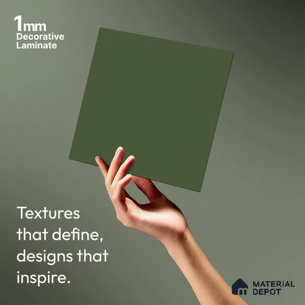 Parrot Green Solid Colors Look SMT 949 8 ft x 4 ft Super Matte Finish Decorative Laminate - 1 mm | Suitable for Living Room, Kitchen, Office