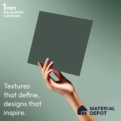 Sage Green Solid Colors Look SMT 915 8 ft x 4 ft Super Matte Finish Decorative Laminate - 1 mm | Suitable for Living Room, Kitchen, Office
