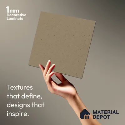 Grey Textured Solid Look LM 10859 8 ft x 4 ft Texture Finish Decorative Laminate - 1 mm | Suitable for TV Unit, Wardrobe, Kitchen Cabinets