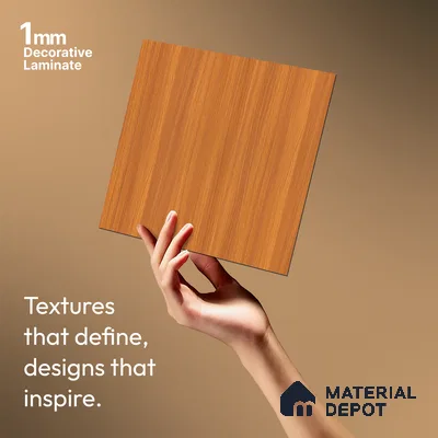 Wooden Look LM 10869 Titter Walnut 8 ft x 4 ft Texture Finish Decorative Laminate - 1 mm | Suitable for TV Unit, Wardrobe, Kitchen Cabinets