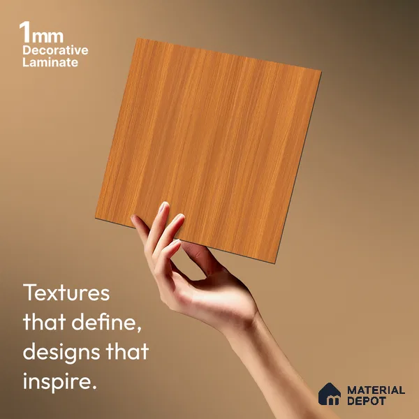 Wooden Look LM 10869 Titter Walnut 8 ft x 4 ft Texture Finish Decorative Laminate - 1 mm | Suitable for TV Unit, Wardrobe, Kitchen Cabinets