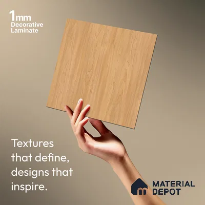 Wooden Look LM 10872 Catalonia Ruster 8 ft x 4 ft Texture Finish Decorative Laminate - 1 mm | Suitable for TV Unit, Wardrobe, Kitchen Cabinets