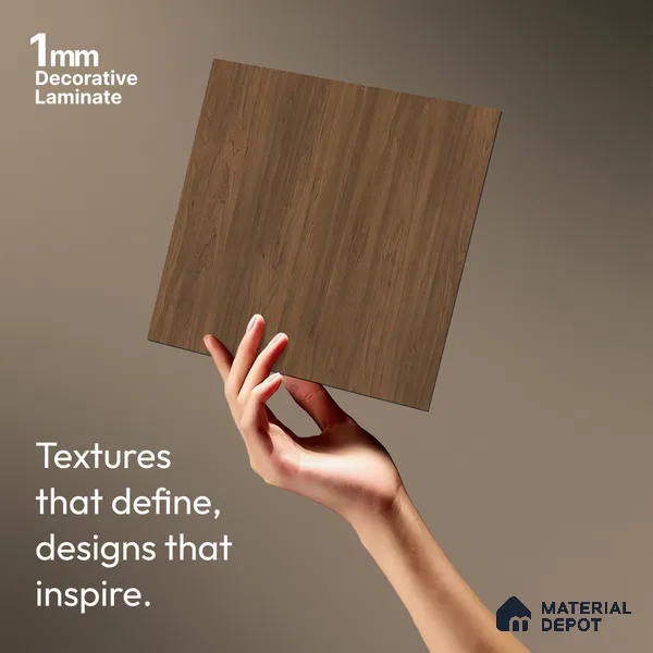 Wooden Look LM 10873 Catalonia Ruster Tan 8 ft x 4 ft Texture Finish Decorative Laminate - 1 mm | Suitable for TV Unit, Wardrobe, Kitchen Cabinets