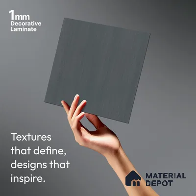 Brown Textured Solid Look LM 10879 8 ft x 4 ft Texture Finish Decorative Laminate - 1 mm | Suitable for TV Unit, Wardrobe, Kitchen Cabinets