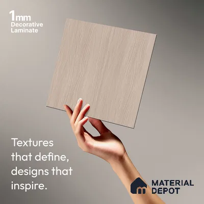 Wooden Look LM 10904 Ponderos Wood Light 8 ft x 4 ft Texture Finish Decorative Laminate - 1 mm | Suitable for TV Unit, Wardrobe, Kitchen Cabinets