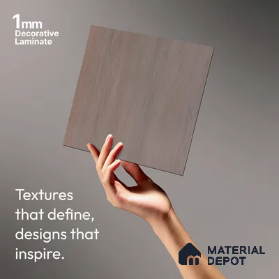 Wooden Look LM 10906 Rearwood Sand 8 ft x 4 ft Texture Finish Decorative Laminate - 1 mm | Suitable for TV Unit, Wardrobe, Kitchen Cabinets