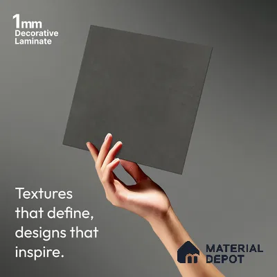 Brown Textured Solid Look LM 10914 8 ft x 4 ft Texture Finish Decorative Laminate - 1 mm | Suitable for TV Unit, Wardrobe, Kitchen Cabinets