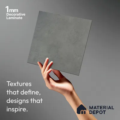 Brown Textured Solid Look LM 10915 8 ft x 4 ft Texture Finish Decorative Laminate - 1 mm | Suitable for TV Unit, Wardrobe, Kitchen Cabinets