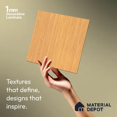 Wooden Look LM 10920 8 ft x 4 ft Texture Finish Decorative Laminate - 1 mm | Suitable for TV Unit, Wardrobe, Kitchen Cabinets