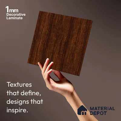 Wooden Look LM 10929 Chestnut Oak 8 ft x 4 ft Texture Finish Decorative Laminate - 1 mm | Suitable for TV Unit, Wardrobe, Kitchen Cabinets