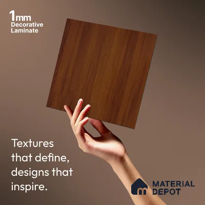Wooden Look LM 10935 Red Teak 8 ft x 4 ft Texture Finish Decorative Laminate - 1 mm | Suitable for TV Unit, Wardrobe, Kitchen Cabinets