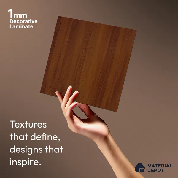 Wooden Look LM 10935 Red Teak 8 ft x 4 ft Texture Finish Decorative Laminate - 1 mm | Suitable for TV Unit, Wardrobe, Kitchen Cabinets