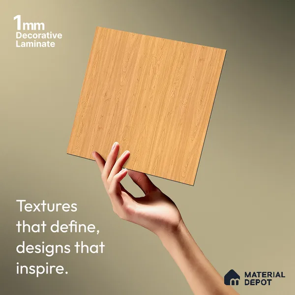 Wooden Look LM 10939 Embi Pine 8 ft x 4 ft Texture Finish Decorative Laminate - 1 mm | Suitable for TV Unit, Wardrobe, Kitchen Cabinets