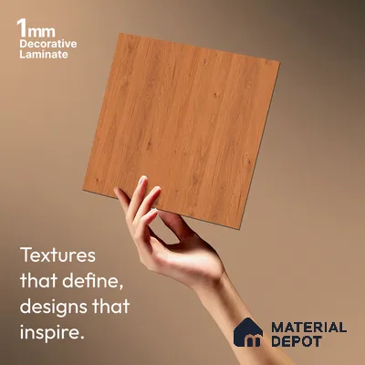 Wooden Look LM 10940 Compania Oak 8 ft x 4 ft Texture Finish Decorative Laminate - 1 mm | Suitable for TV Unit, Wardrobe, Kitchen Cabinets