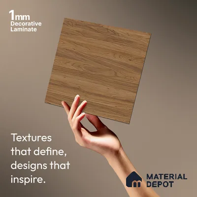 Wooden Look LM 10945 Natrual Delight 8 ft x 4 ft Texture Finish Decorative Laminate - 1 mm | Suitable for TV Unit, Wardrobe, Kitchen Cabinets