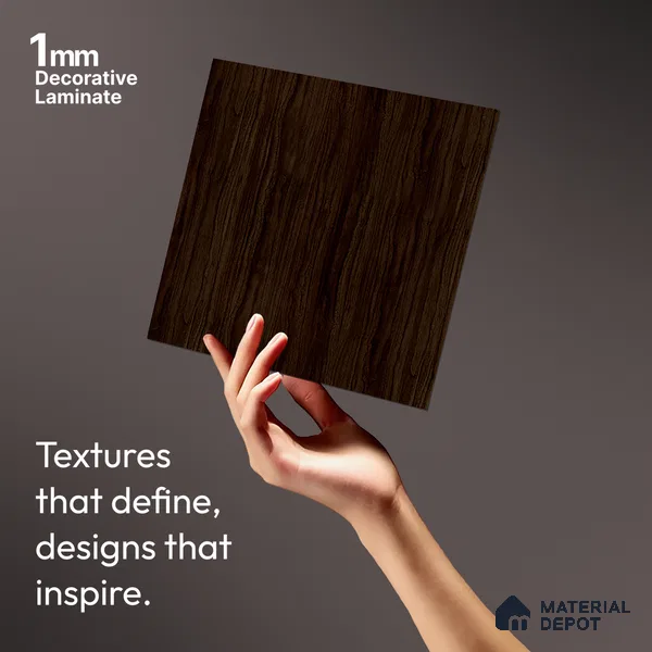 Wooden Look LM 10948 Lyon Walnut 8 ft x 4 ft Texture Finish Decorative Laminate - 1 mm | Suitable for TV Unit, Wardrobe, Kitchen Cabinets
