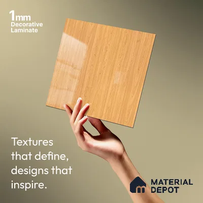 Wooden Look LM 10959 Embi Pine 8 ft x 4 ft Glossy Finish Decorative Laminate - 1 mm | Suitable for TV Unit, Wardrobe, Kitchen Cabinets