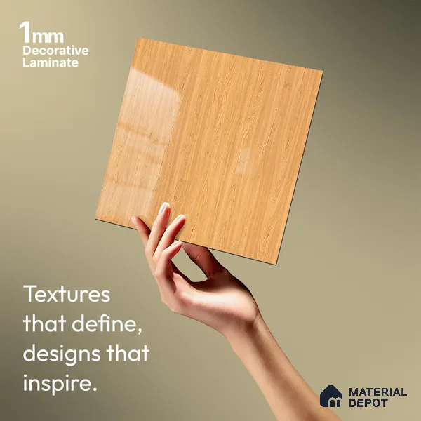 Wooden Look LM 10959 Embi Pine 8 ft x 4 ft Glossy Finish Decorative Laminate - 1 mm | Suitable for TV Unit, Wardrobe, Kitchen Cabinets