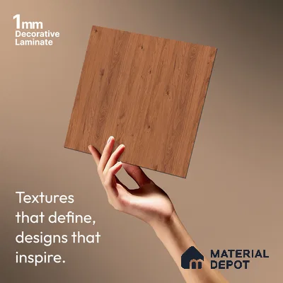 Wooden Look LM 10965 Blonde Base 8 ft x 4 ft Suede Finish Decorative Laminate - 1 mm | Suitable for TV Unit, Wardrobe, Kitchen Cabinets