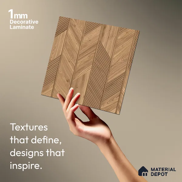 Wooden Look LM 20185 8 ft x 4 ft Texture Finish Decorative Laminate - 1 mm | Suitable for TV Unit, Wardrobe, Kitchen Cabinets