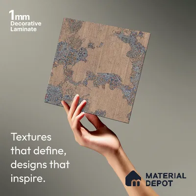 Patterned Look LM 20194 8 ft x 4 ft Texture Finish Decorative Laminate - 1 mm | Suitable for Bedroom, TV Unit, Wardrobe