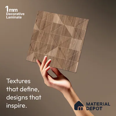 Patterned Look LM 20195 8 ft x 4 ft Texture Finish Decorative Laminate - 1 mm | Suitable for Bedroom, TV Unit, Wardrobe