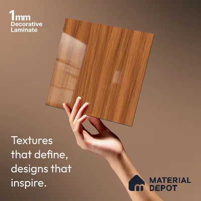 Wooden Look LM 20226 8 ft x 4 ft High Gloss Finish Decorative Laminate - 1 mm | Suitable for TV Unit, Wardrobe, Kitchen Cabinets