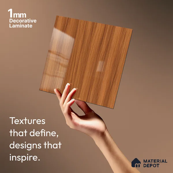 Wooden Look LM 20226 8 ft x 4 ft High Gloss Finish Decorative Laminate - 1 mm | Suitable for TV Unit, Wardrobe, Kitchen Cabinets