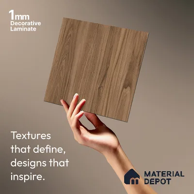 Wooden Look LM 20250 8 ft x 4 ft Suede Finish Decorative Laminate - 1 mm | Suitable for TV Unit, Wardrobe, Kitchen Cabinets