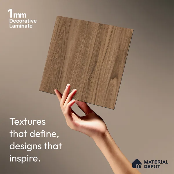 Wooden Look LM 20250 8 ft x 4 ft Suede Finish Decorative Laminate - 1 mm | Suitable for TV Unit, Wardrobe, Kitchen Cabinets