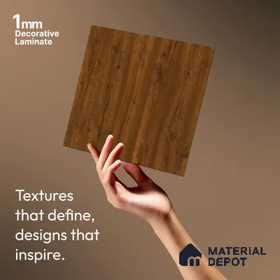 Wooden Look LM 20257 8 ft x 4 ft Suede Finish Decorative Laminate - 1 mm | Suitable for TV Unit, Wardrobe, Kitchen Cabinets