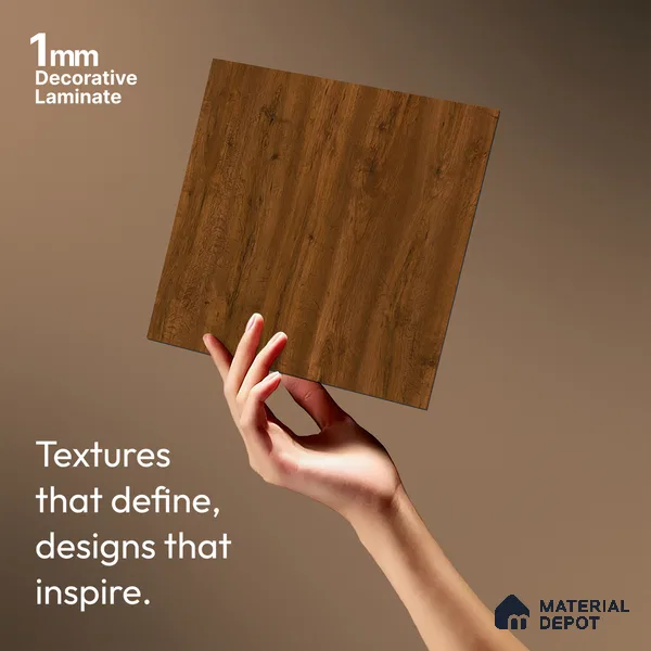 Wooden Look LM 20257 8 ft x 4 ft Suede Finish Decorative Laminate - 1 mm | Suitable for TV Unit, Wardrobe, Kitchen Cabinets