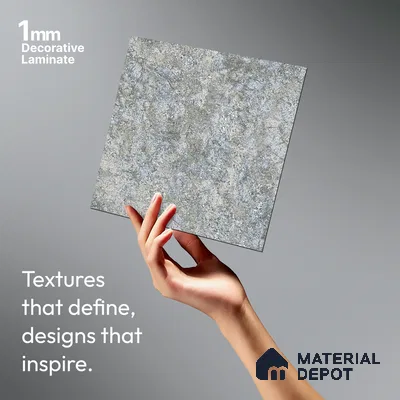White Marble Look LM 20990 8 ft x 4 ft Matte Finish Decorative Laminate - 1 mm | Suitable for TV Unit, Wardrobe, Kitchen Cabinets