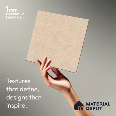 Brown Fabric Look LM 21007 8 ft x 4 ft Texture Finish Decorative Laminate - 1 mm | Suitable for TV Unit, Wardrobe, Kitchen Cabinets